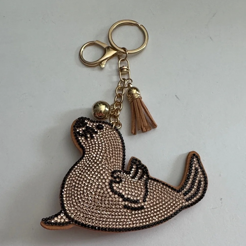 Gold and Black Seal Keychain